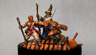Got some random Reaper minis from @jakobjanssenstudios and I was immediately inspired by the trope of holding someone back with one arm (see last picture for example). The wizard is definitely entertained!
#miniaturepainting #dungeonsanddragons #reaperminiatures #mostlyharmless #tavernbrawl